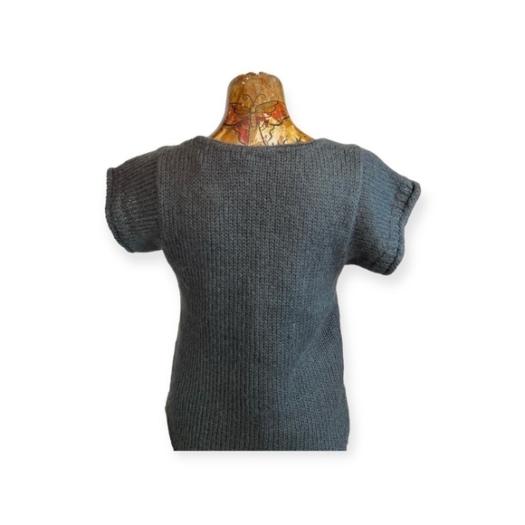 KOOKAI top sweater mohair blend green Size 1 small short sleeve - Picture 5 of 10